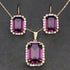 Комплект "Lurdes (Amethyst)" с кристаллами Swarovski™